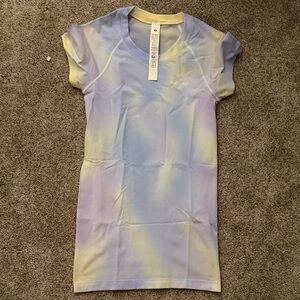 lululemon athletica Short Sleeve Tee - Blue and Yellow